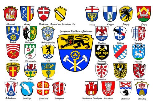 Arms in the Weilheim-Schongau District