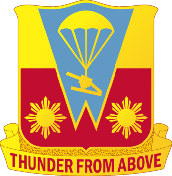 Coat of arms (crest) of 674th Airborne Field Artillery Battalion, US Army