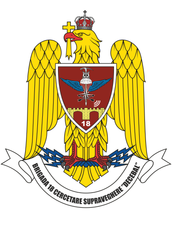Coat of arms (crest) of the 18th Exploration and Surveillance Brigade Decebal, Romanian Army