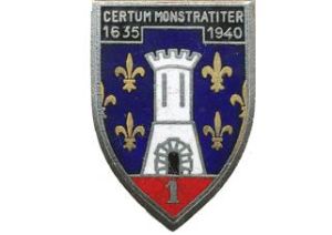 Coat of arms (crest) of the 1st Cuirassier Regiment, French Army