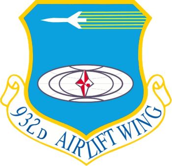 Coat of arms (crest) of the 932nd Airlift Wing, US Air Force