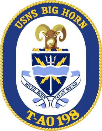 Coat of arms (crest) of the Fleet Replenishment Oiler USNS Big Horn (T-AO-198)