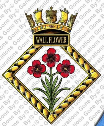 Coat of arms (crest) of the HMS Wall Flower, Royal Navy
