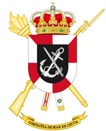 Coat of arms (crest) of the Ceuta Sea Company, Spanish Army