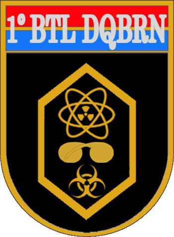 Coat of arms (crest) of the 1st Chemical, Biological and Nuclear Defence Battalion, Brazilian Army