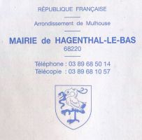 Blason de Hagenthal-le-Bas/Arms (crest) of Hagenthal-le-Bas