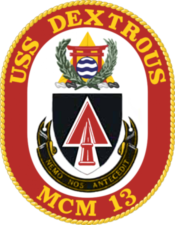 Coat of arms (crest) of the Mine Countermeasures Ship USS Dextrous