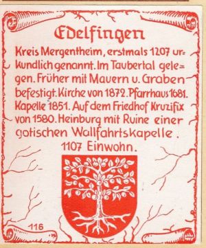 Wappen von Edelfingen/Coat of arms (crest) of Edelfingen