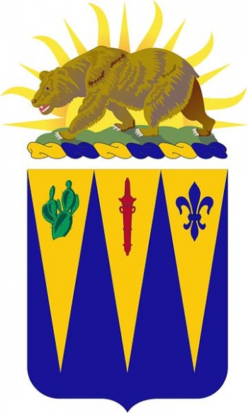 Coat of arms (crest) of the 159th Infantry Regiment, California Army National Guard