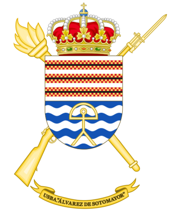 Coat of arms (crest) of the Base Services Unit Alvarez de Sotomayor, Spanish Army