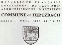 Blason d'Hirtzbach/Arms (crest) of Hirtzbach