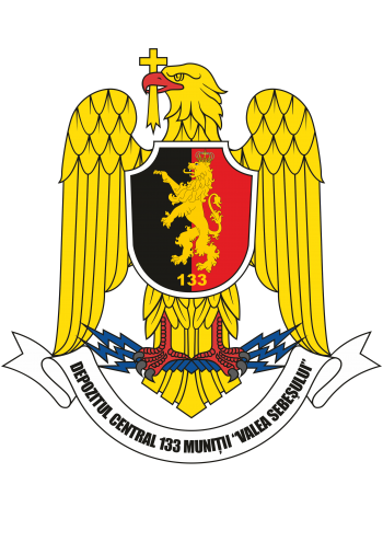 Coat of arms (crest) of the 133rd Cental Munitions Depot Valea Sebeşului, Romanian Army