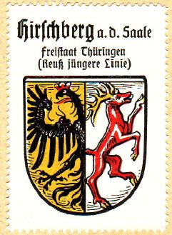 Wappen von Hirschberg (Saale)/Coat of arms (crest) of Hirschberg (Saale)