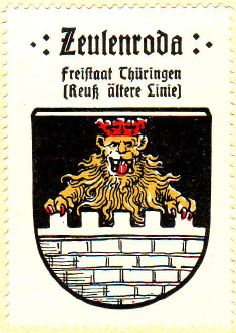 Wappen von Zeulenroda/Coat of arms (crest) of Zeulenroda