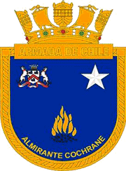 Coat of arms (crest) of the Frigate Almirante Cochrane, Chilean Navy