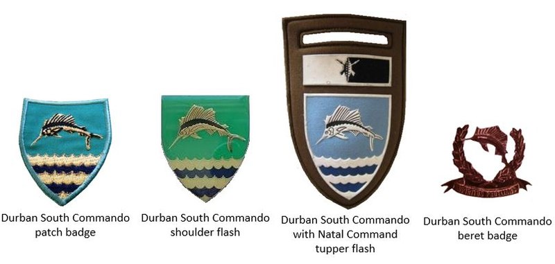 Coat of arms (crest) of the Durban South Commando, South African Army