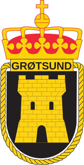Coat of arms (crest) of the Grøtsund Fort. Norwegian Navy
