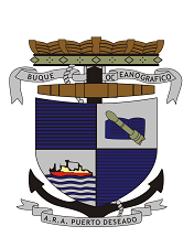 Coat of arms (crest) of the Oceanographic Ship ARA Puerto Deseado, Argentine Navy