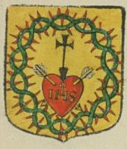 Arms (crest) of Monastery of the Visitandines in La Flèche