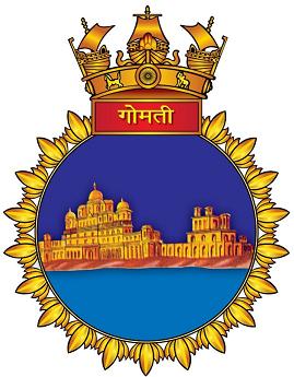 Coat of arms (crest) of the INS Gomati, Indian Navy