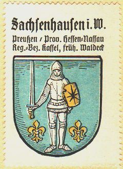 Wappen von Sachsenhausen (Waldeck)/Coat of arms (crest) of Sachsenhausen (Waldeck)