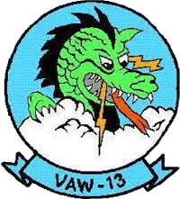 Coat of arms (crest) of Carrier Airborne Early Warning Squadron (VAW) - 13 Zappers, US Navy