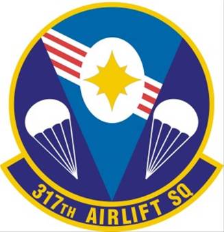 Coat of arms (crest) of the 317th Airlift Squadron, US Air Force