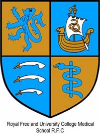Arms (crest) of Royal Free, University College and Middlesex Medical Students RFC