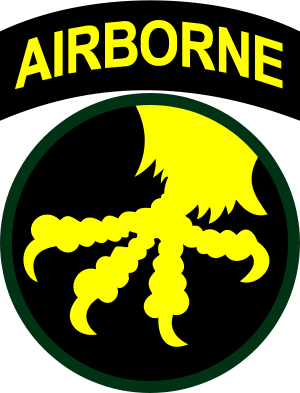 Coat of arms (crest) of the 17th Airborne Division Golden Talons Division, US Army
