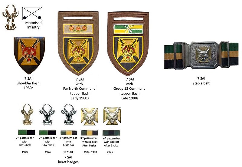 Coat of arms (crest) of the 7th South African Infantry Battalion, South African Army