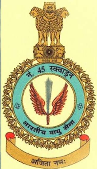 Coat of arms (crest) of the No 45 Squadron, Indian Air Force