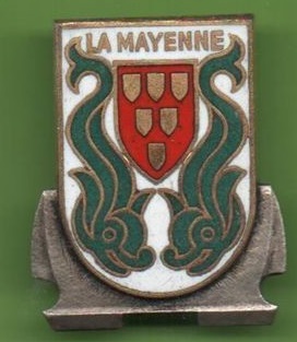 Coat of arms (crest) of the Oiler La Mayenne, French Navy