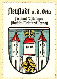 Wappen von Neustadt an der Orla/Coat of arms (crest) of Neustadt an der Orla