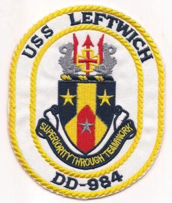 Coat of arms (crest) of the Destroyer USS Leftwich (DD-984)