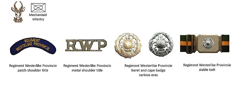 Coat of arms (crest) of the Regiment Westelike Provinsie, South African Army
