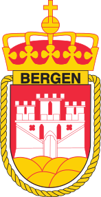 Coat of arms (crest) of the Frigate KNM Bergen (F301), Norwegian Navy