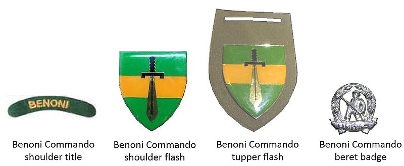 Coat of arms (crest) of the Benoni Commando, South African Army