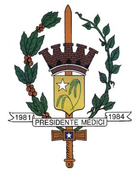 Brasão de Presidente Médici (Rondônia)/Arms (crest) of Presidente Médici (Rondônia)