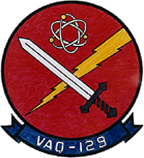 Coat of arms (crest) of the Electronic Attack Squadron (VAQ) - 129 Vikings, US Navy