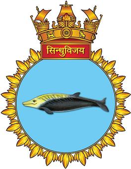 Coat of arms (crest) of the INS Sindhuvijay, Indian Navy