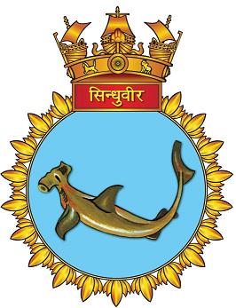 Coat of arms (crest) of the INS Sindhuvir, Indian Navy