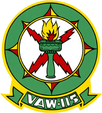 Coat of arms (crest) of the Carrier Airborne Early Warning Squadron (VAW) - 115 Liberty Bells, US Navy