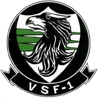 Coat of arms (crest) of the Antisubmarine Fighter Squadron 1 (VSF-1) War Eagles, US Navy