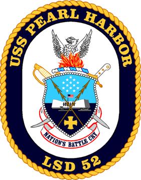 Coat of arms (crest) of the Dock Landing Ship USS Pearl Harbor (LSD-52)