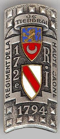 Coat of arms (crest) of the 172nd Infantry Regiment, French Army