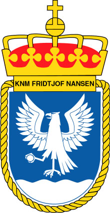 Coat of arms (crest) of the Frigate KNM Fridtjof Nansen (F310), Norwegian Navy