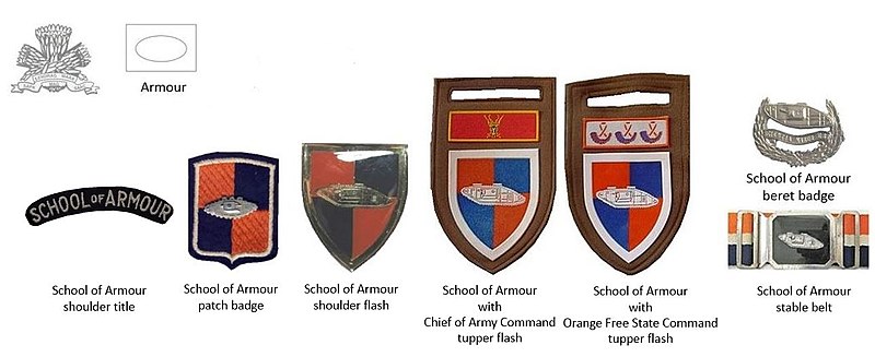 Coat of arms (crest) of the School of Armour, South African Army