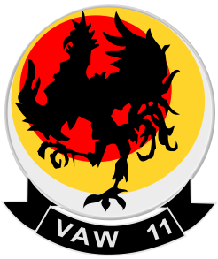 Coat of arms (crest) of the Carrier Airborne Early Warning Squadron (VAW) - 11 Early Elevens, US Navy
