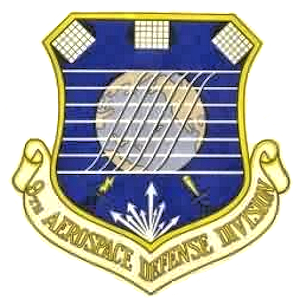 Coat of arms (crest) of the 9th Aerospace Defense Division, US Air Force