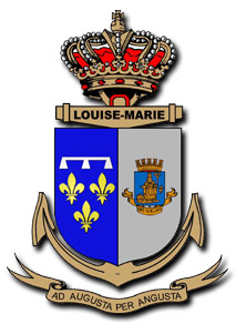 Coat of arms (crest) of the Frigate Louise-Marie (F931). Belgian Navy